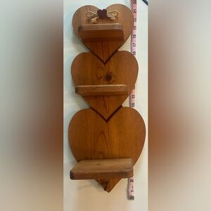 Heart-Shaped Wooden Wall Shelf